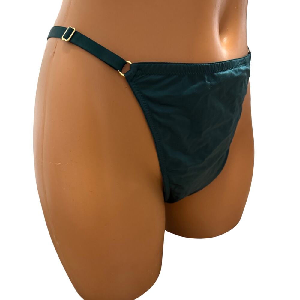 Victoria's Secret Panty Size XL Dark Green V-String NWT